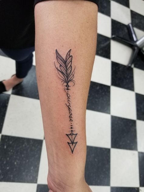 Atonement Tattoo, Arrow Tattoo With Words, Tattoo Lines, Arrow Tattoos For Women, Small Arrow Tattoos, Dragons Tattoo, Literary Tattoos, Dragon Tattoo For Women, Anklet Tattoos