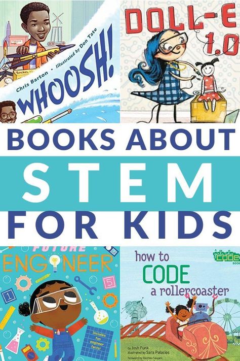 STEM books for kids that include the best of the best read-alouds for young children. A printable book list is also included. #STEMbooks #GrowingBookbyBook #booklists #science Storybook Stem, Stem Books For Kids, Art Books For Kids, Stem Books, Kids Literacy, Etsy Promotion, Best Children Books, Science Themes, Preschool Science