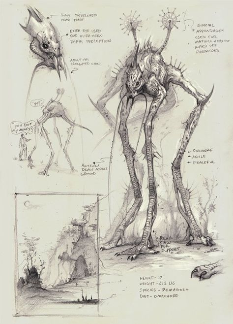 Monster Sketch, Mythical Monsters, Learning To Draw, Alien Concept Art, Monster Concept Art, Creature Drawings, Fantasy Creatures Art, Creature Feature, Scary Art