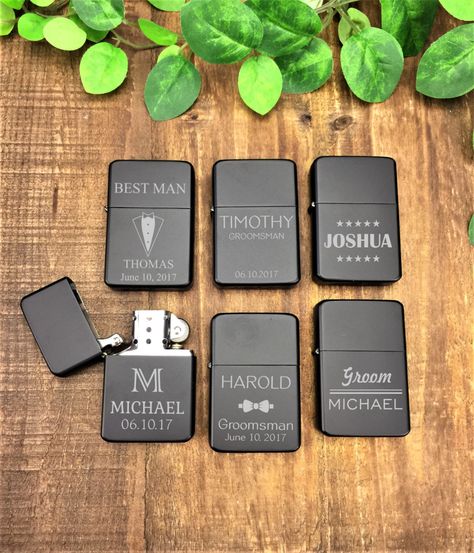 Lighter Ideas, Personalized Lighters, Groomsmen Boxes, Groomsman Proposal Box, Groomsmen Gift Bags, Engraved Lighter, Groomsmen Invitation, Nordic Wedding, Groomsmen Proposal Gifts