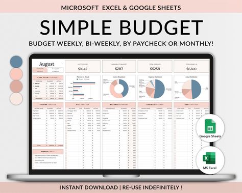 Budget Planner Google Sheets, Monthly Budget Spreadsheet, Excel Budget Template,  Paycheck Budget Tracker, Weekly Budget Template, Biweekly ramadandayplannerprintable #scheduleplanner #goodnotesplannerfree #freedigitalplanner Financial Budget Spreadsheet, Budget Template Biweekly, House Manager, Personal Budget Template, Weekly Budget Template, Excel Budget Spreadsheet, Budget Spreadsheet Template, Budget Template Free, Monthly Budget Spreadsheet