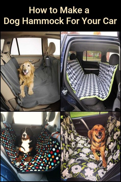 Tired of cleaning your car’s interior after every trip to the dog park or vet? Then protect your seats by making this DIY hammock! Car Hammock, Dog Backyard, Dog Hammock For Car, Diy Hammock, Dog Hammock, Mom Vibes, Volkswagen Van, Car Protection, Dog Seat