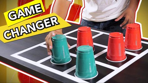 Flip Cup Tic Tac Toe | 6 Ways To Play Flip Tac Toe (Party Game) - YouTube Flip Tac Toe, Flip Cup Tic Tac Toe, Games With Cups, Games To Play At School, Easy Party Games, Bottle Flip, Cup Games, Youth Games, Minute To Win It Games