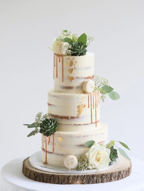 Wedding cakes | Saconnex Cakes | Genève, Switzerland Wedding Cake Original, Rose Succulent, Floral Cake Design, Succulent Cake, Floral Cake Topper, Dream Wedding Cake, Eucalyptus Leaf, Artificial Eucalyptus, Wedding Cake Rustic