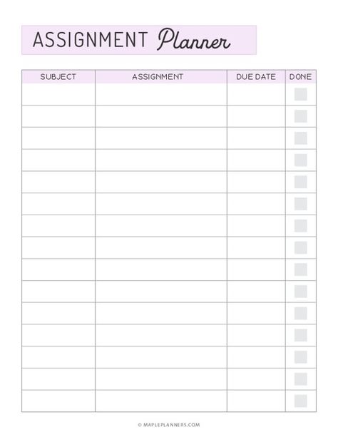 Cute Day Planner Template, Goodnotes Assignment Planner, Good Notes Assignment Tracker, Goodnotes Assignment Tracker, Weekly Assignment Printable, Assignment Schedule Template, Assignment List Template, Student Assignment Planner Printable, Study Chart Template