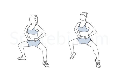 Plie squat calf raise exercise guide with instructions, demonstration, calories burned and muscles worked. Learn proper form, discover all health benefits and choose a workout. https://www.spotebi.com/exercise-guide/plie-squat-calf-raise/ Circuit Exercises, Calf Raises Exercise, Core Workout Routine, Exercise Board, Plie Squats, Hip Flexor Exercises, Calf Exercises, Personal Training Studio, Back Fat Workout