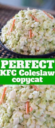 KFC Coleslaw (Copycat) - Dinner, then Dessert Coleslaw Kfc, Best Coleslaw Recipe, Kfc Coleslaw Recipe, Coleslaw Recipe Easy, Kfc Recipe, Salad Pasta, Copykat Recipes, Copycat Restaurant Recipes, Slaw Recipes