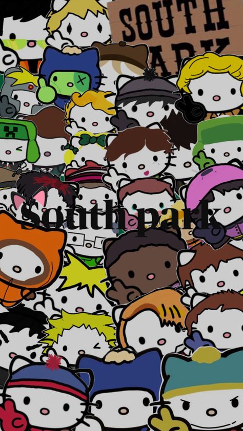 South Park Wallpaper Y2k, Hello Kitty South Park Wallpaper, Wallpaper Iphone South Park, Southpark Wallpaper Aesthetic, Wallpaper Backgrounds South Park, South Park Wallpapers, South Park Background, South Park Kandi, Wallpaper South Park