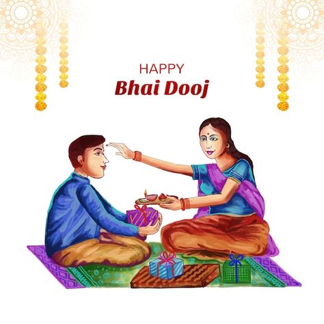 Bhaiya Dooj Images, Happy Bhaiya Dooj, Puja Background, Bhai Dooj Wishes, Happy Bhai Dooj, Bhai Dooj, Brother And Sister Love, Daughters Day, Indian Festival