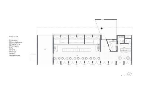 First Floor Plan Small Library Plan Architecture, Small Library Architecture, Vector Architects, Library Floor Plan, Public Library Design, Pecha Kucha, Small Library, Library Plan, Future Library