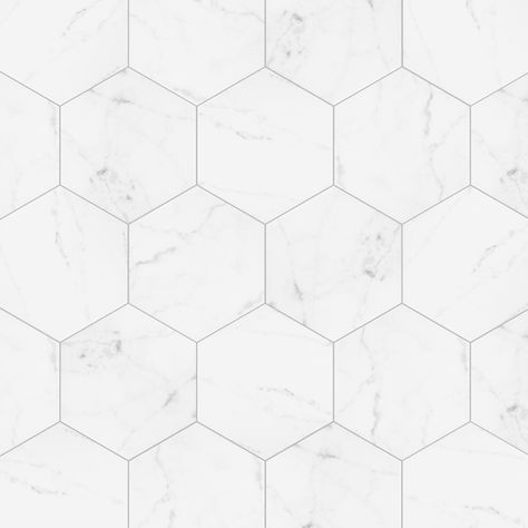 Merola Tile Classico Carrara Hexagon 7" x 8" Porcelain Floor and Wall Tile - Bed Bath & Beyond - 13208175 Hexagon Floor Tile Bathroom, Hexagon Flooring, Hexagon Floor Tile, Wall Tile Texture, Floor Tiles Texture, Hexagonal Tiles, Flooring Texture, Tile Texture, Merola Tile