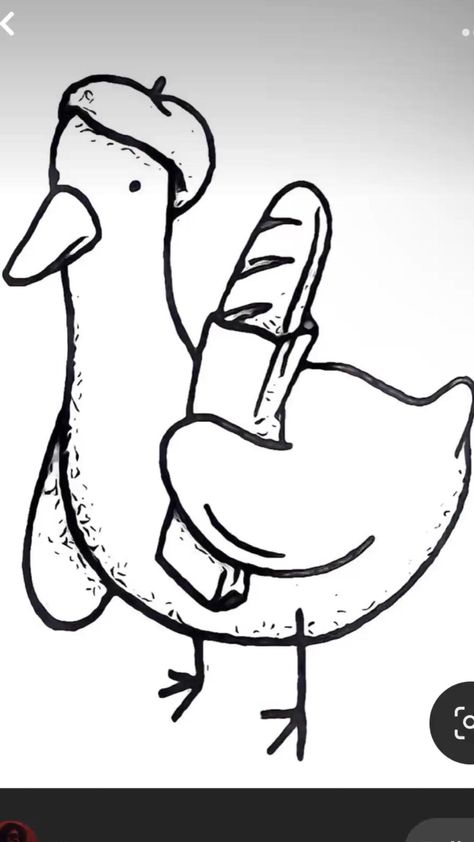 Cute Tattoos Drawings, Cute And Easy Sketches Simple, Cute Drawings Of Animals Easy, Duck Ink Drawing, Hippy Doodle Art, Mini Drawings Animals, Fun Fine Line Tattoos, Cool Duck Drawing, Goose Tatoos