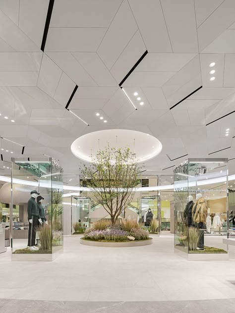 Shopping Mall Interior, Shopping Mall Design, Architecture Design Process, Mall Shopping, Retail Space Design, Hospital Interior, Mall Design, Areas Verdes, Ceiling Design Bedroom