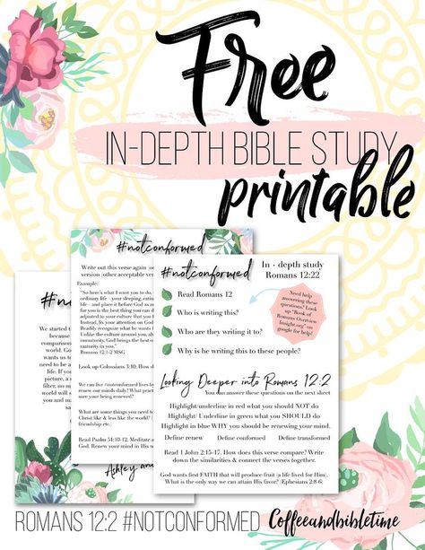 Coffee And Bible Time, Romans Bible Study, Coffee And Bible, Coffee Bible, Free Bible Study Printables, Printable Bible Study, Bible Study Worksheet, Bible Journaling Printables, Christian Products