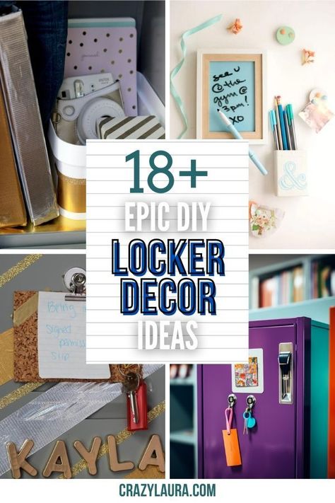 Transform your locker into a personal masterpiece with these reative DIY decoration ideas – express your style and stay organized! #BackToSchool #DIY #LockerDecor #School Locker Art Ideas, Gold Locker Decor, Fun Locker Decorations, Cute Locker Decorations For School, High School Locker Decorations, Teen Locker Ideas, Junior High Locker Ideas, Girl Locker Ideas Middle School, Fun Locker Ideas