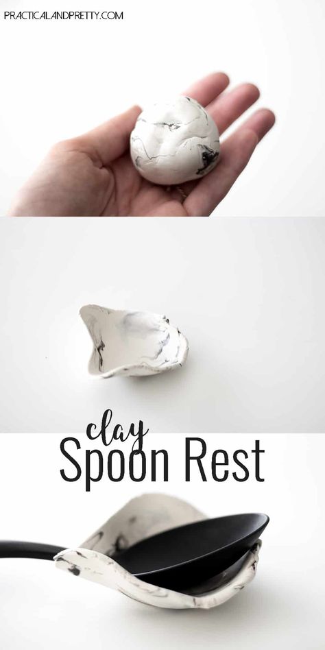 Spoon Holder Diy, Spoon Rest Diy, Clay Spoon Rest, Clay Spoon, Christmas Gift Pictures, Marbled Clay, Crafts For Teens To Make, Air Dry Clay Projects, Tea Diy