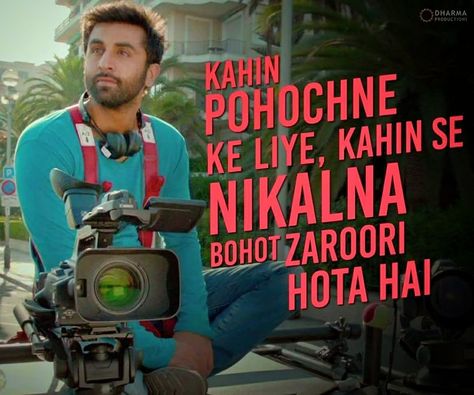 Bunny Yjhd Quotes, Yeh Jawaani Hai Deewani Quotes, Yeh Jawani Hai Deewani, Yjhd Quotes, Filmy Quotes, Vintage Bollywood Aesthetic, Movie Dialogues, Bollywood Funny, Bollywood Quotes