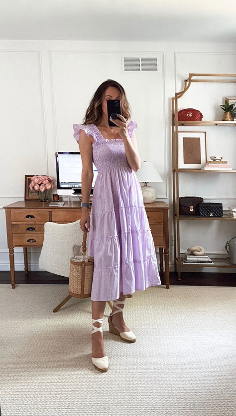 Summer Outfits Roundup and a timeless new bag ~ Lilly Style London Summer Dress, Work Outfit Dress Summer, Canada Fashion Summer, Summer Outfits Academia, Modest Summer Clothing, Timeless Summer Fashion, Classy Summer Outfits Work, Sunday Summer Outfit, Everyday Wreath Ideas