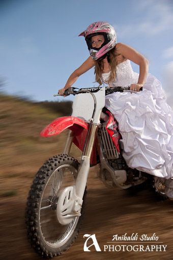 you go girl... Dirt Bike Tattoo Ideas, Moto Wedding, Bike Tattoo Ideas, Motocross Wedding, Dirt Bike Wedding, Trash Dress, Dirt Bike Tattoo, Mudding Girls, Bike Tattoo