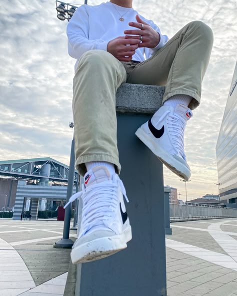 Nike Blazers Outfit Ideas Men, Outfits Nike Blazer Mid 77, Outfit Blazer Blanco, Nike Blazer Mid 77 Outfit Men, Nike Blazers Outfit Ideas, Nike Blazer Outfit Men, Nike Blazer Mid 77 Outfit, Nike Blazers Outfit, Sporty Outfits Men