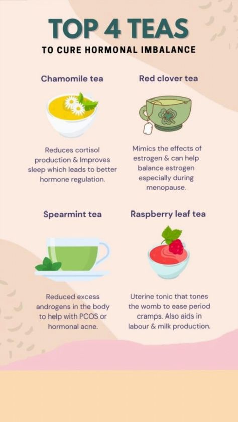 Explore the benefits of these top four teas for addressing hormonal imbalances. Incorporating these teas into your daily routine can lead to a healthier lifestyle. They may help reduce excess androgens, enhance sleep quality, and support estrogen balance. Follow for more insights like this. Best Teas To Drink On Your Period, Best Tea For Womens Health, Hormonal Balance Drink, Teas To Drink On Your Period, Teas For Hormone Balance, Tea For Women Health, Hormone Balancing Drinks, Tea Schedule, Vitamins For Hormonal Imbalance