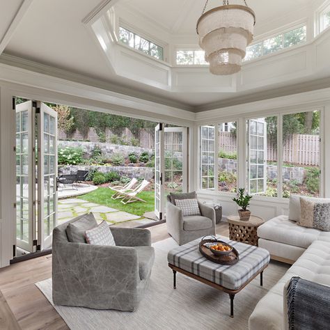 75 Sunroom Ideas You'll Love - April, 2023 | Houzz 4 Season Sunroom Ideas Room Additions, Four Seasons Room Addition, Modern Sunroom, Indoor Sunroom, Large Sunroom, Four Season Sunroom, Outdoor Sunroom, Sunroom Remodel, Sunroom Office