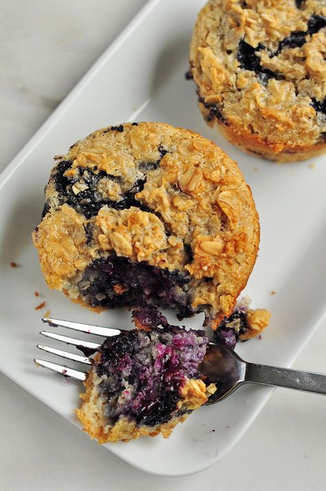 Flourless Blueberry Oatmeal Muffins Oatmeal Blueberry Muffins, Oatmeal Blueberry, Gluten Free Brunch, Blueberry Oatmeal Muffins, Blueberry Oatmeal, Oatmeal Muffins, Blueberry Recipes, Blueberry Muffins, Healthy Muffins