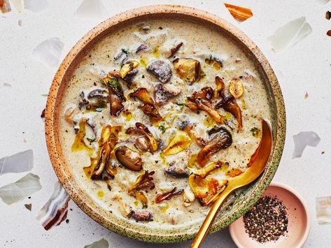 Creamy-ish of Mushroom Soup Mushroom Recipes Healthy, Mushroom Soup Recipes, Cream Of Mushroom Soup, Cream Of Mushroom, Creamy Mushrooms, Beef And Noodles, Bowl Of Soup, January 4, Healthy Soup Recipes