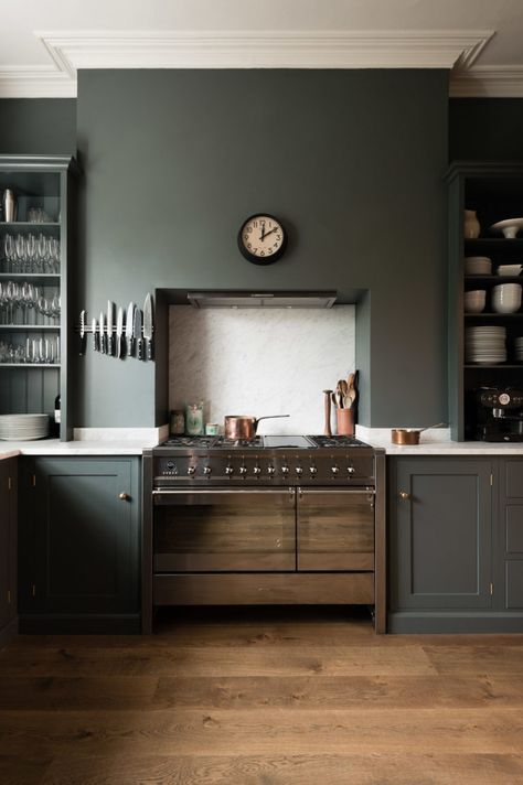 What kind of flooring should I go for in my kitchen? - The deVOL Journal - deVOL Kitchens Dark Grey Kitchen Cabinets, Kitchens Cabinets, Dark Grey Kitchen, Devol Kitchens, Kitchen Wall Colors, Kitchen Renovations, Dark Kitchen, Range Cooker, Grey Kitchen Cabinets