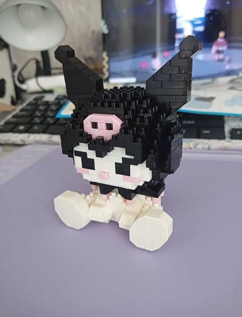 Kuromi Lego Set, Lego Hello Kitty, Kuromi Gifts, Kuromi Decor, Sanrio Lego, Kuromi Things, Sanrio Figures, Kid Birthday Gifts, Kuromi Stuff