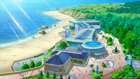 Tour The Pokémon World: Ambrette Aquarium Pokemon Towns, Pokemon Locations, Pokemon Guide, Kalos Region, Ash And Pikachu, Pokémon Xyz, Public Aquarium, Game Map, Pokemon Rpg