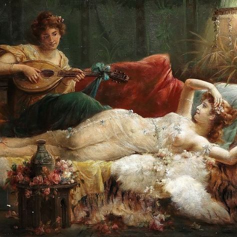 Hans Zatzka, John William Godward, Lawrence Alma Tadema, Rennaissance Art, Greek And Roman Mythology, Lesbian Art, Hur Man Målar, Old Paintings, Romantic Art