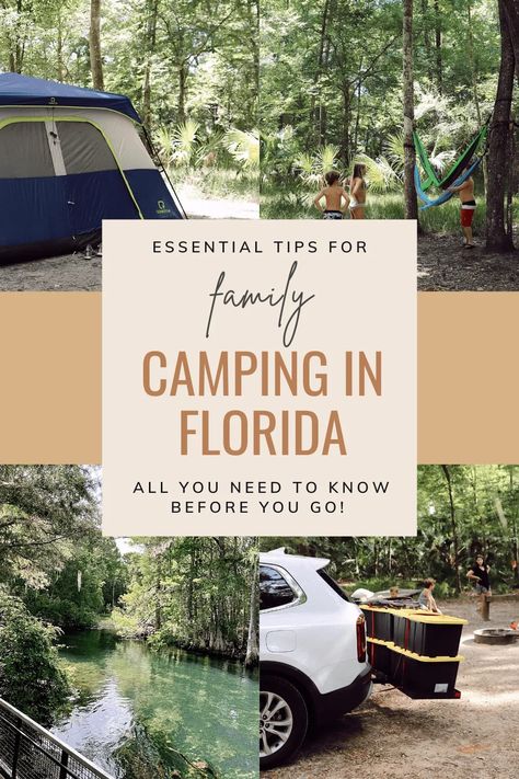 7 Tips for camping in Florida. Cool camping ideas for families. Family camping in Florida. Nature, Camping In Florida, Rv Parks In Florida, Florida Campgrounds, Florida Camping, Florida State Parks, Places In Florida, Visit Florida, Camping Spots