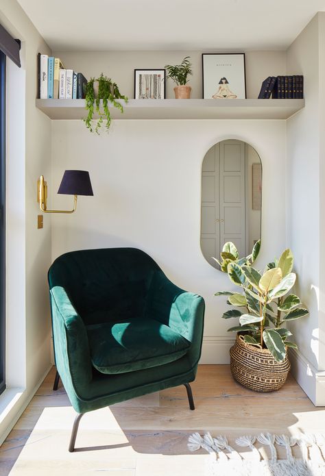 Real home: this Scandi-style loft bedroom is just dreamy | Real Homes Nook Furniture, Ash Island, Snug Room, Bedroom Nook, Bedroom Corner, Living Room Corner, Corner Decor, Room Corner, Loft Room