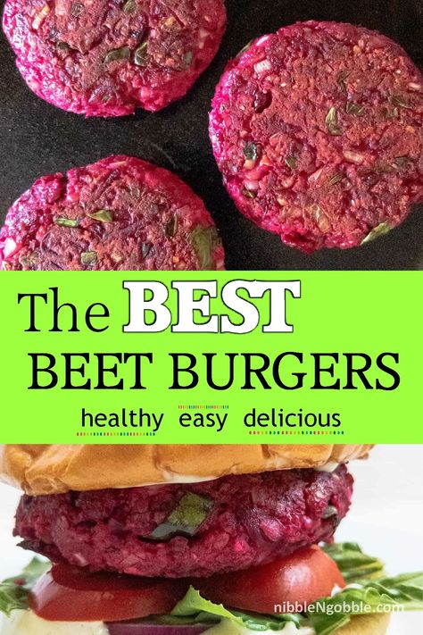 Vegan Beet Burger Recipe, Chickpea And Beetroot Burger, Beet Burger Recipe Easy, Recipes For Beets Dishes, Beet Burgers Recipe, Beet Burgers Vegan, Healthy Vegetarian Dinner Aesthetic, Beet Recipes Casserole, Veggie Burgers Recipe Easy