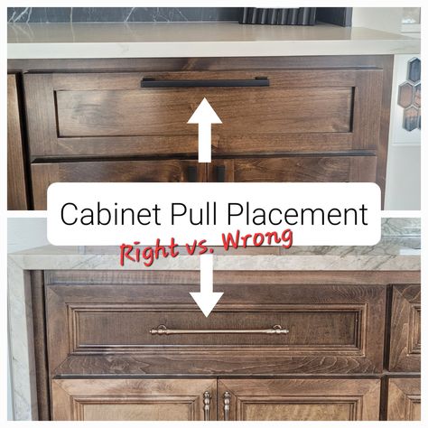 Navigating the Choice: Cabinet Pull Placement - Frame Centered or Drawer Face Centered? Cabinet Cup Pull Placement, Cabinet Door Handle Placement, Kitchen Drawer Handle Placement, Kitchen Cabinets Handle Placement, Cabinet Pulls For Stained Cabinets, Cabinet Handles Placement, Kitchen Cabinet Drawer Pull Placement, Cabinet Hardware Layout, Pull Placement On Cabinets