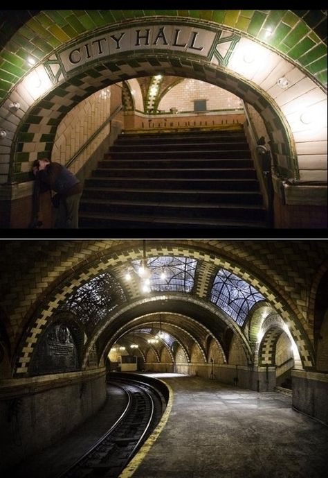 . City Hall Nyc, Underground Subway, Abandoned City, Abandoned Cities, Subway Station, New York Subway, Abandoned Mansions, Nyc Subway, To Infinity And Beyond