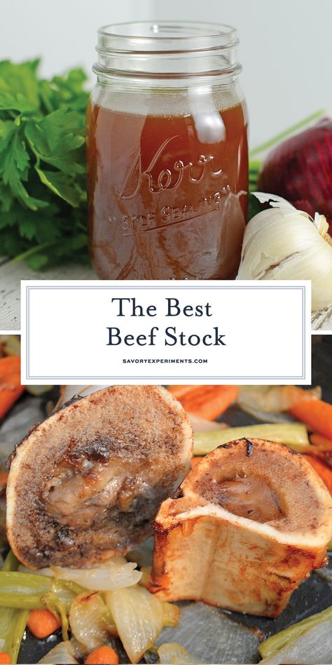 Canning Beef Stock, Beef Soup With Soup Bones, Best Beef Bone Broth Recipe, How To Make Beef Broth, Bone Stock Recipe, Beef Broth Recipes, Staple Dinners, Beef Broth Recipe, Beef Stock Recipe