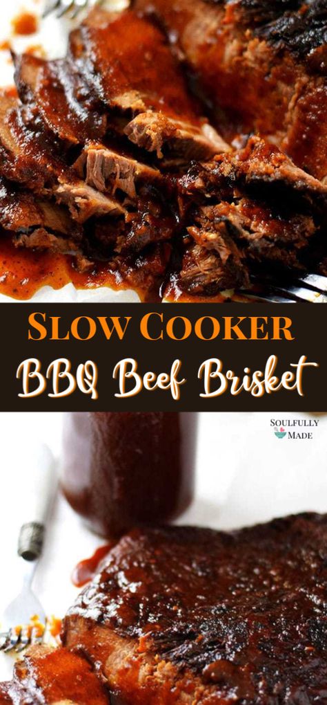 Brisket Recipes Crockpot, Beef Brisket Slow Cooker, Slow Cooker Brisket Recipes, Slow Cooker Beef Brisket, Bbq Brisket Recipes, Brisket Crock Pot, Bbq Beef Brisket, Slow Cooker Bbq Beef, Slow Cooker Brisket