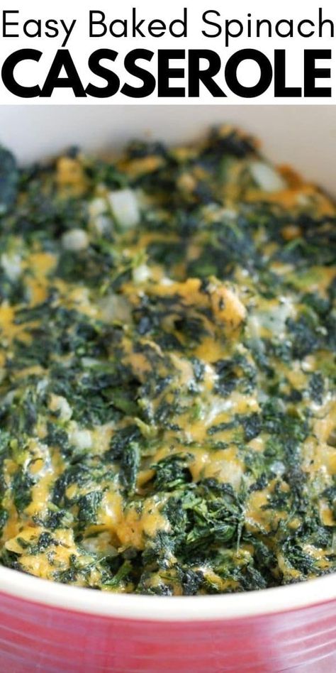 Spinach Recipes Side, Spinach Casserole Recipes, Thanksgiving Sidedish, Spinach Side Dish, Spinach Recipes Healthy, Baked Spinach, Veggie Side Dish Recipes, Spinach Bake, Vegetable Casserole Recipes