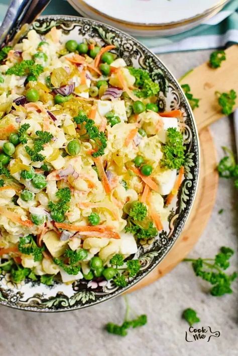 Hawaiian Potato Salad Recipe, Hawaiian Potato Salad, Unique Potato Recipes, Potato Recipe For Kids, Indian Potato Recipes, Potato Recipes Crockpot, Tasty Potato Recipes, Salad Dressing Recipes Healthy, Vegetarian Salad Recipes