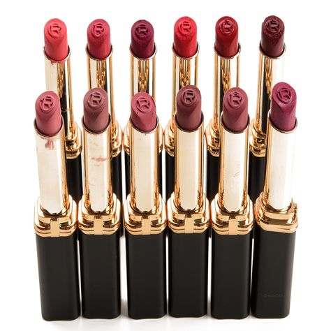 Loreal Lipstick Colors, Loreal Color Riche Lipstick, Loreal Lipstick, Matte Lipstick Shades, Lipstick Designs, Cream Highlighter, Sparkly Eyes, Matte Lipsticks, Marc Jacobs Beauty