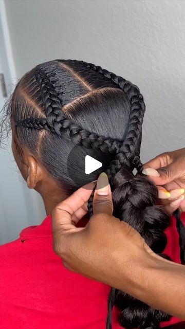 Braid Hairstyles For Black Women Quick, French Braid With Ponytail, 2 Braid Styles For Black Women, Fulani Ponytail Braids, One Braided Ponytail Hairstyles, Braided Simple Hairstyles, Braided Ponytail With Curly Hair, Cute Hairstyles For Short Braids, Two Braids In A Ponytail