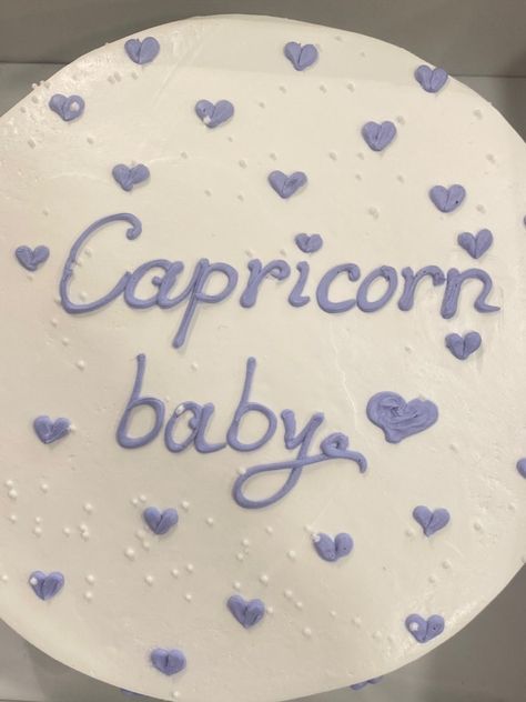 Capricorn Baby Cake, Capricorn Cake Ideas, Capricorn Birthday Cake, Capricorn Cake, 17 Birthday Cake, 17 Birthday, 21st Bday Ideas, Capricorn Birthday, Purple Cakes