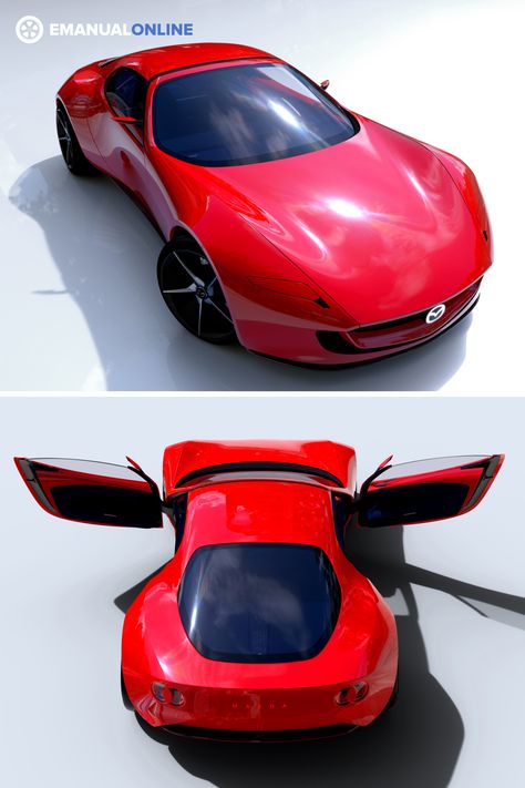 Mazda Iconic SP is a new type of compact sports car concept, designed to adopt to the new era and appeal to customers who love cars. Mazda Sports Cars, Mazda Speed 3 Hatchback, Mazda Concept Car, Mazdaspeed Miata, Rotary Engine, Mazda 3 Sport, Custom Vehicles, Mazda Cars, Car Concept