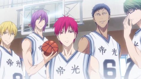 Kiseki no Sedai Generation of miracles #KurokoNoBasket Kuroko No Basket Characters, Basketball Anime, Akashi Seijuro, Generation Of Miracles, Kuroko Tetsuya, Kuroko's Basketball, No Basket, Anime Screenshots, Kuroko No Basket