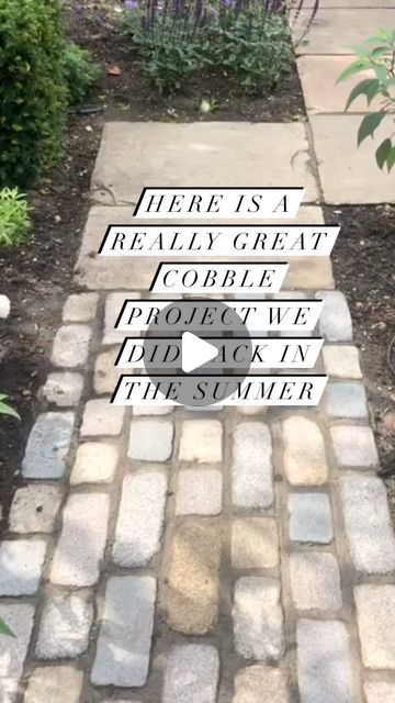 Project Green Thumb / Landscapers / Garden Makeovers on Instagram: "I fell in love with these tumbled cobble stones after installing them in a beautiful garden project back in June. So much colour and character What do you think? Would you love a cobbled pathway in your garden? #gardenpath #cobblestones #victoriangarden #hackneylife #eastlondon #eastlondonlandscapers #gardenplans #landscaper" Cobble Garden Path, Brick Garden Paths And Walkways, Garden Path Layout, Cottage Garden Pathways, Cobble Pathway, Cobbled Garden, Cobbled Pathway, Garden Cobblestone, Cobble Path