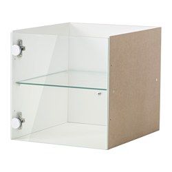 IKEA KALLAX insert with glass door Easy to assemble. Vitrine Ikea, Kallax Ideas, Kallax Insert, Kallax Shelf Unit, Ikea Kallax Shelf, Kallax Shelving Unit, Kallax Shelf, Ikea Kallax, Door White