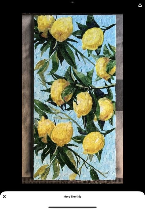 Mozaic Desene, Lemon Mosaic, Tree Mosaic, Mosaic Art Diy, Lemon Trees, Mosaic Art Projects, Mosaic Madness, Mosaic Tile Art, Mosaic Flowers