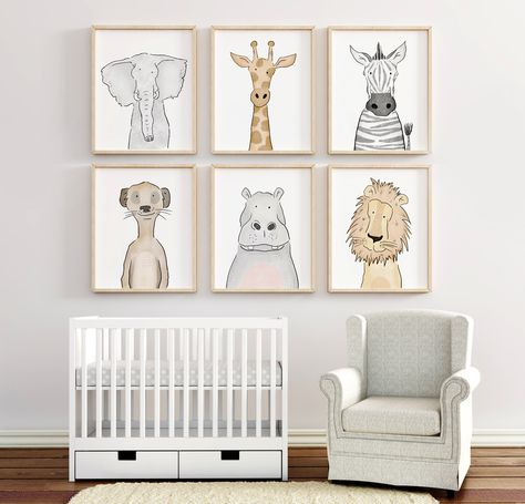 Safari Home Decor, Neutral Nursery Art, Safari Nursery Art, Nursery Decor Prints, Safari Nursery Prints, Safari Animals Nursery, Animal Wall Art Nursery, Safari Nursery Decor, Nursery Decor Neutral